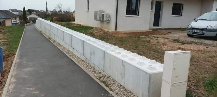 Enrochement légo béton Baraqueville